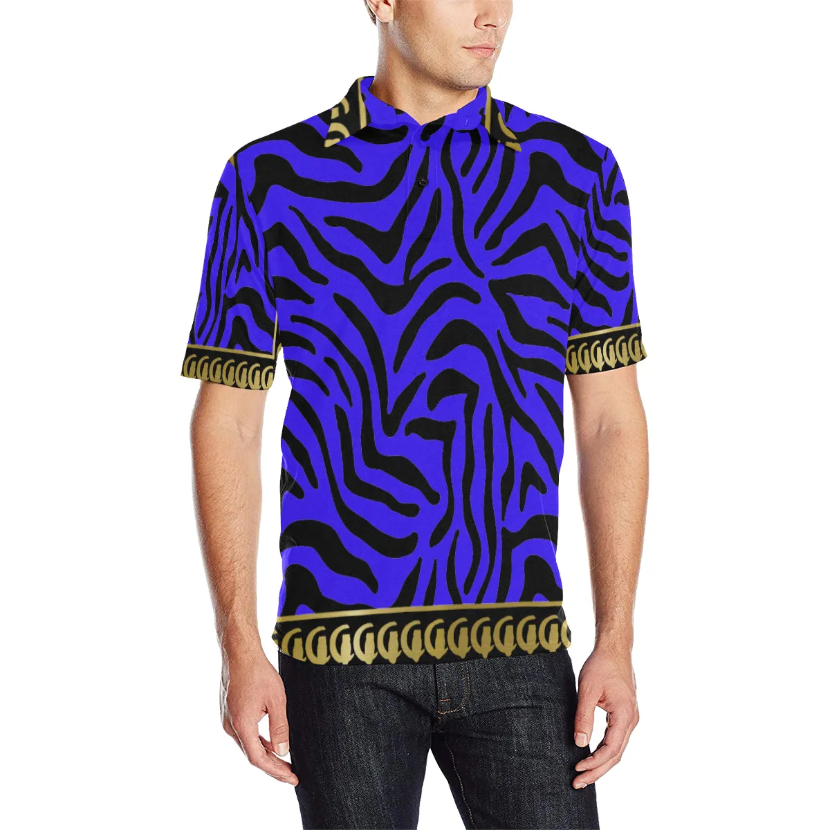 PRIVILEGE Men's All Over Print Polo Shirt