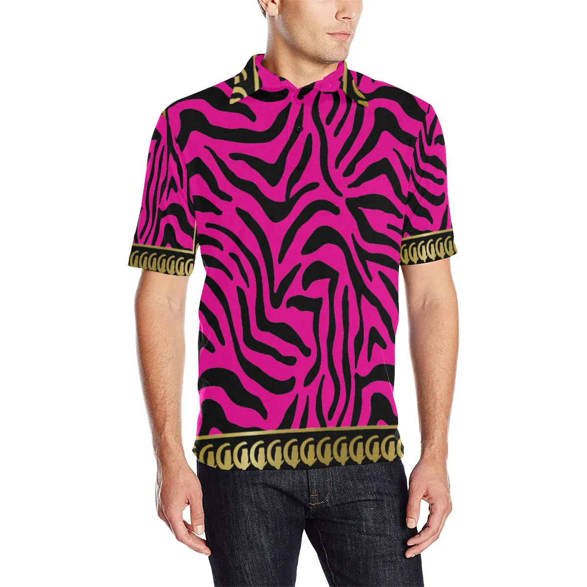 PRIVILEGE Men's All Over Print Polo Shirt