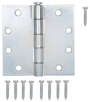 ProSource LR-064-PS Utility Hinge, Steel, Zinc, Removable Pin, 180 deg Range of Motion, Full Mortise Mounting :CD: QUANTITY: 1
