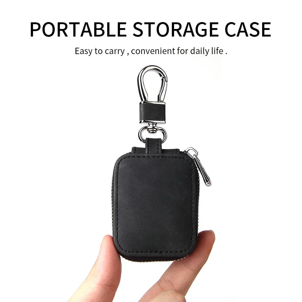 Protective Leather Case Storage Bag For Airpods Pro 3 2 1-Coffee