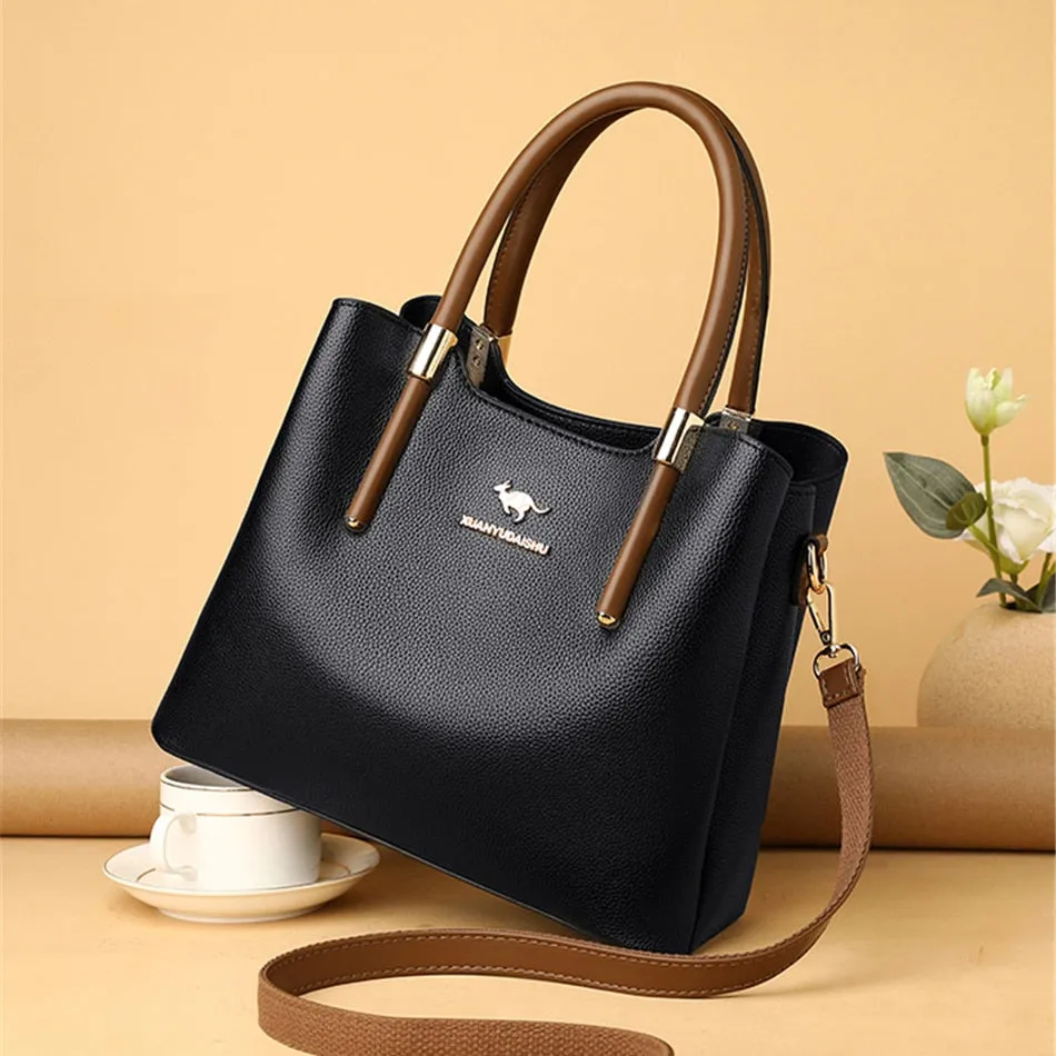 PU Leather Casual Crossbody Bag