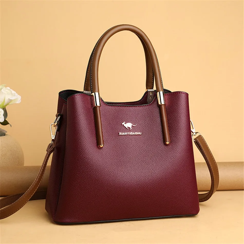 PU Leather Casual Crossbody Bag