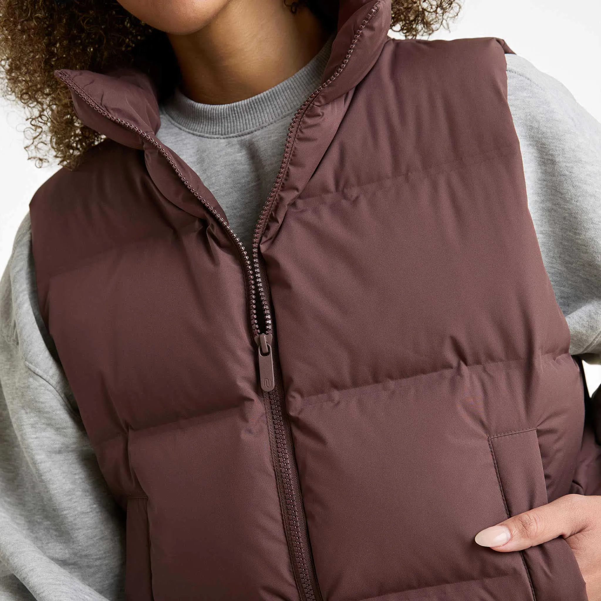 Puffer Vest | Coffee