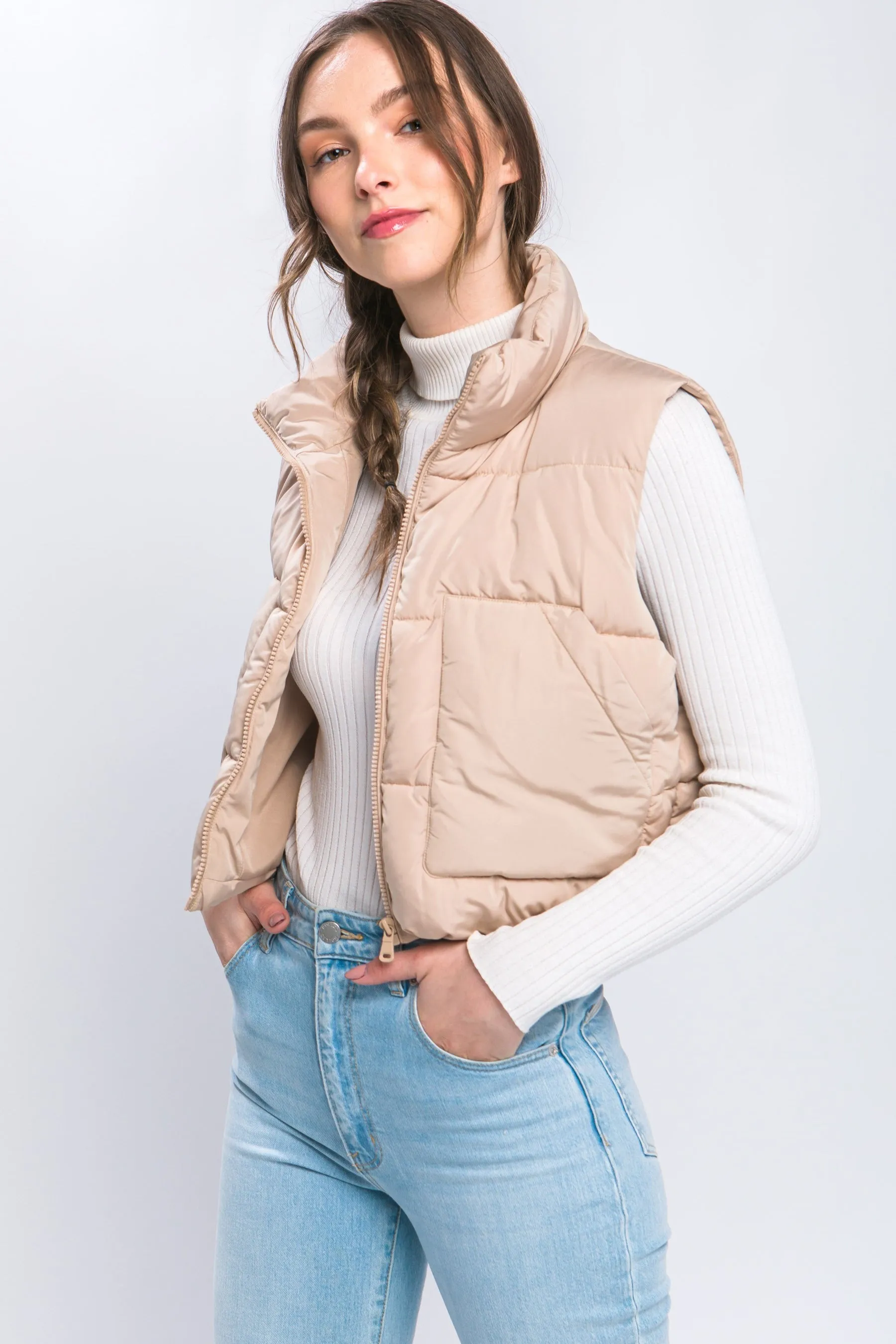 Puffer Vest With Pockets