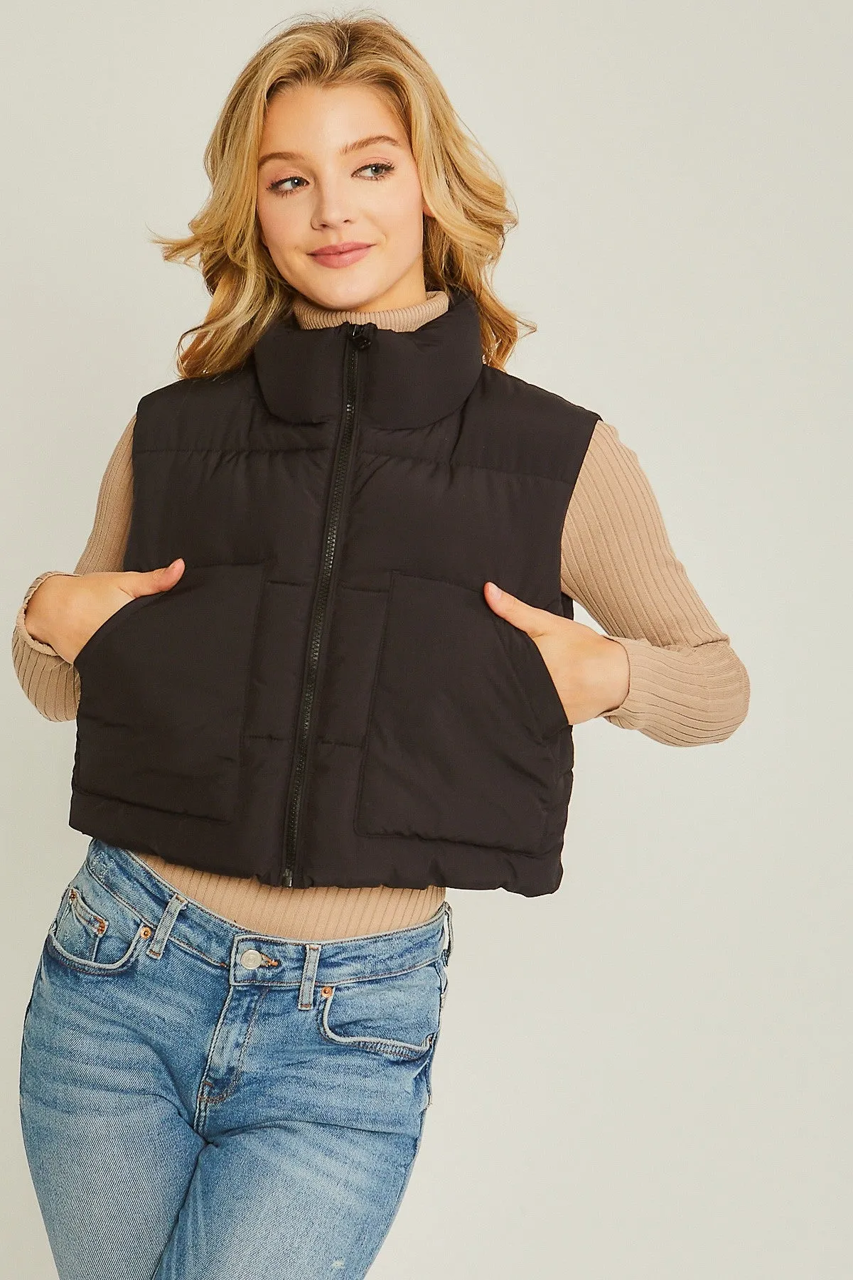 Puffer Vest With Pockets
