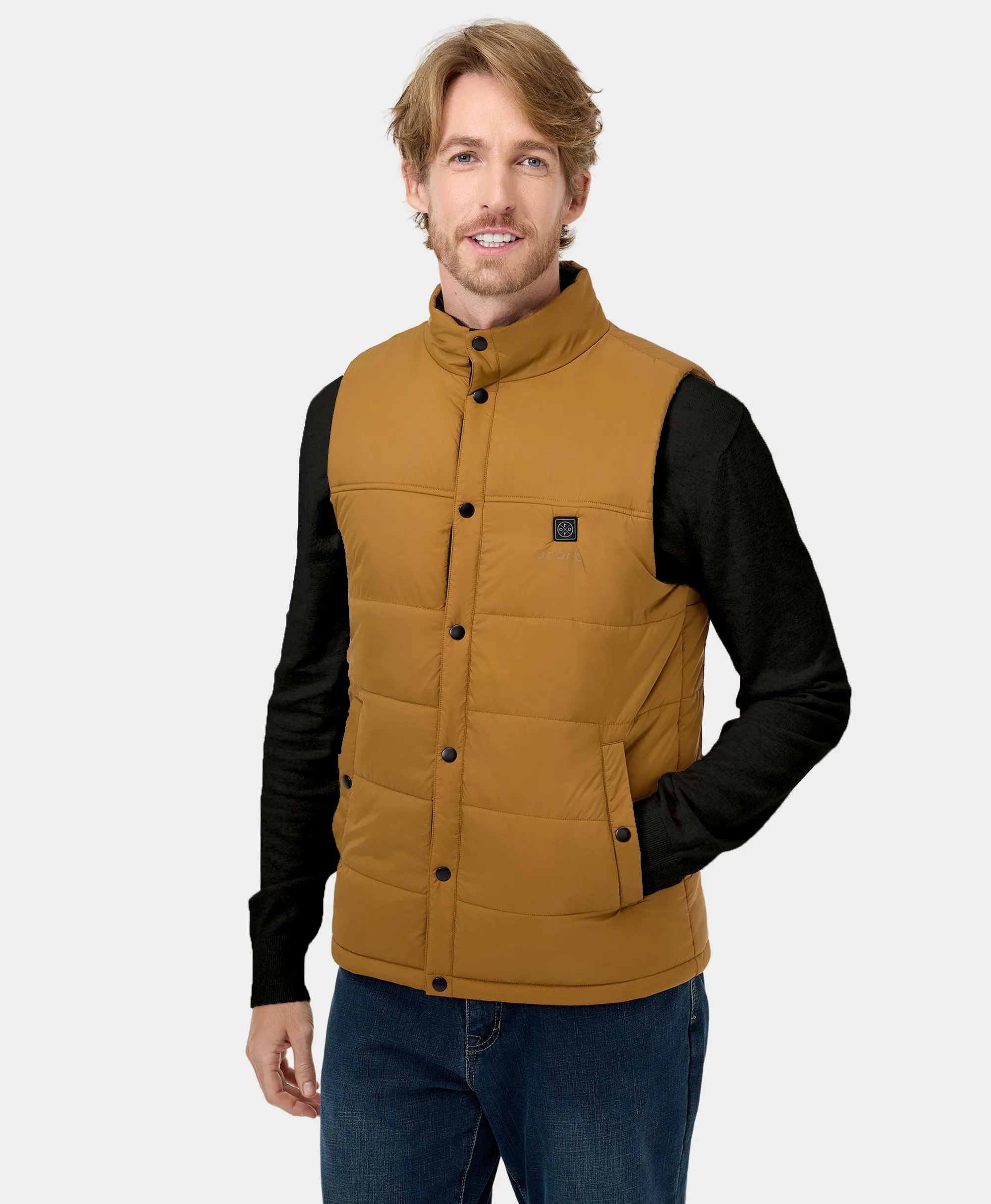 PuffLyte™ Men's Heated Lightweight Vest - Dark Khaki (Apparel Only)