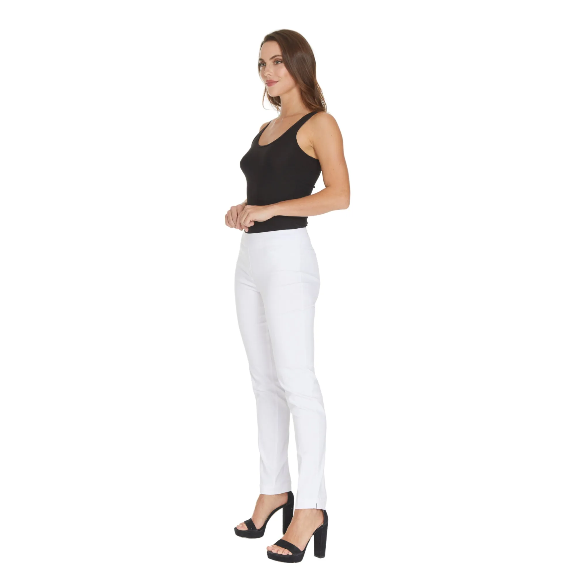 PULL ON NARROW LEG PANT - White
