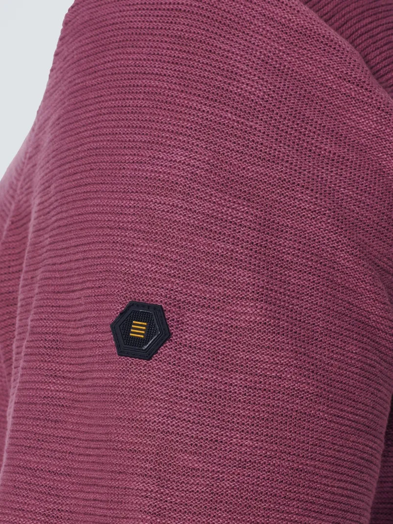 Pullover Crewneck Relief Garment Dyed   Stone Washed | Mauve