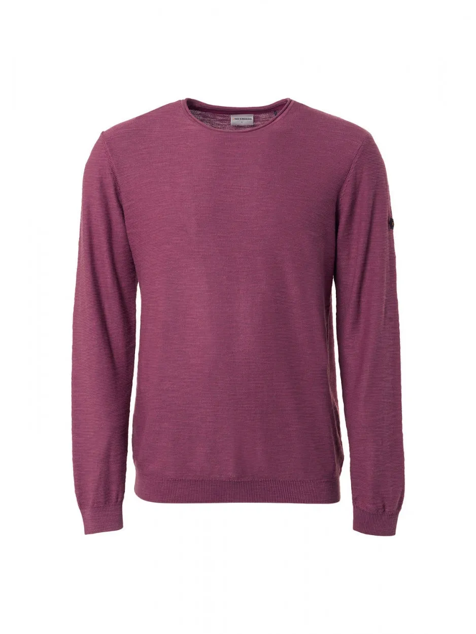 Pullover Crewneck Relief Garment Dyed   Stone Washed | Mauve