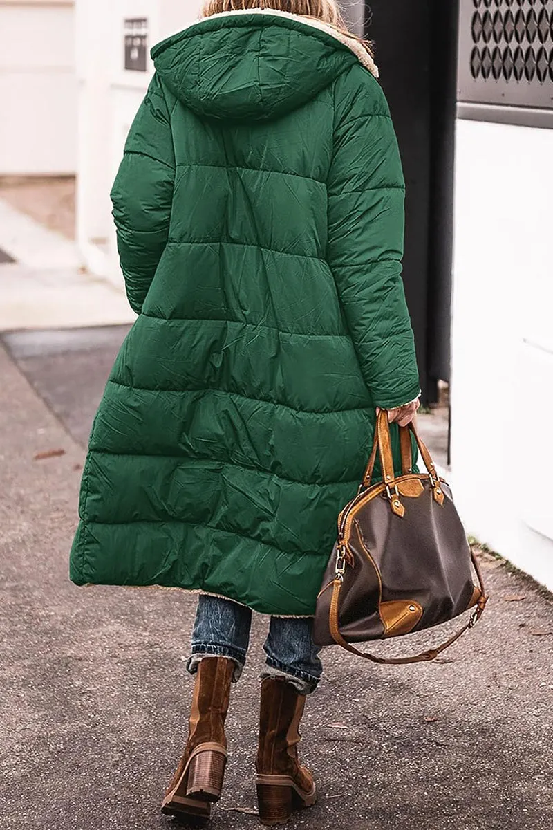 Purpdrank - Casual Street Solid Patchwork Hooded Collar Outerwear