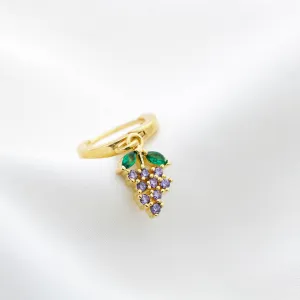 Purple Berries Earring