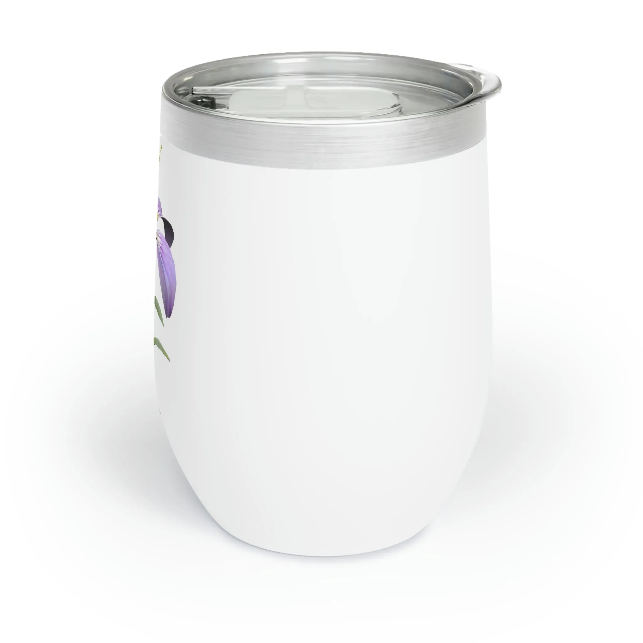 Purple Flower Chill Wine Tumbler