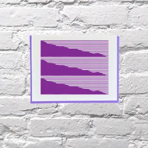 Purple Lines Card