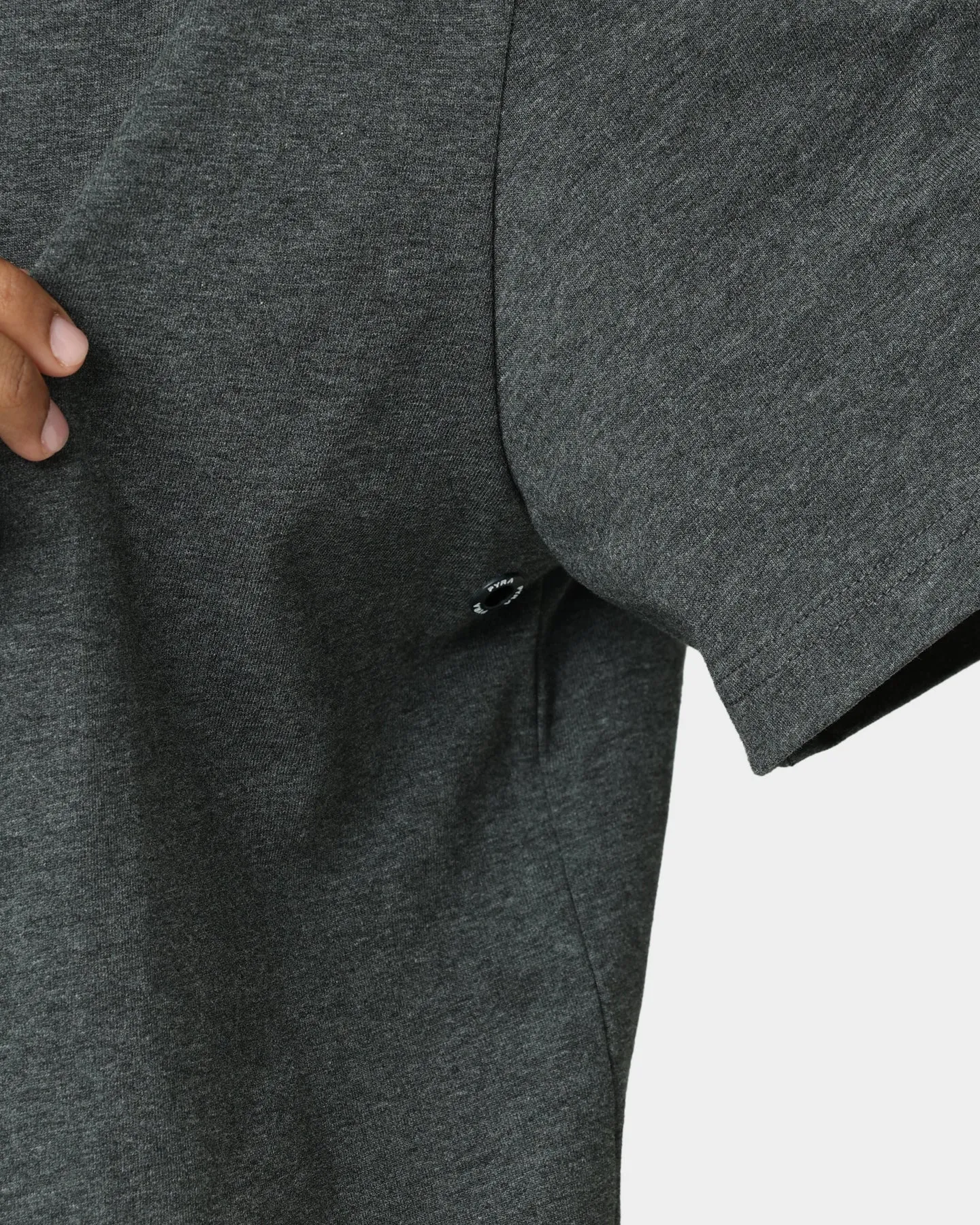 PYRA Jacquard Logo T-Shirt Grey Marle