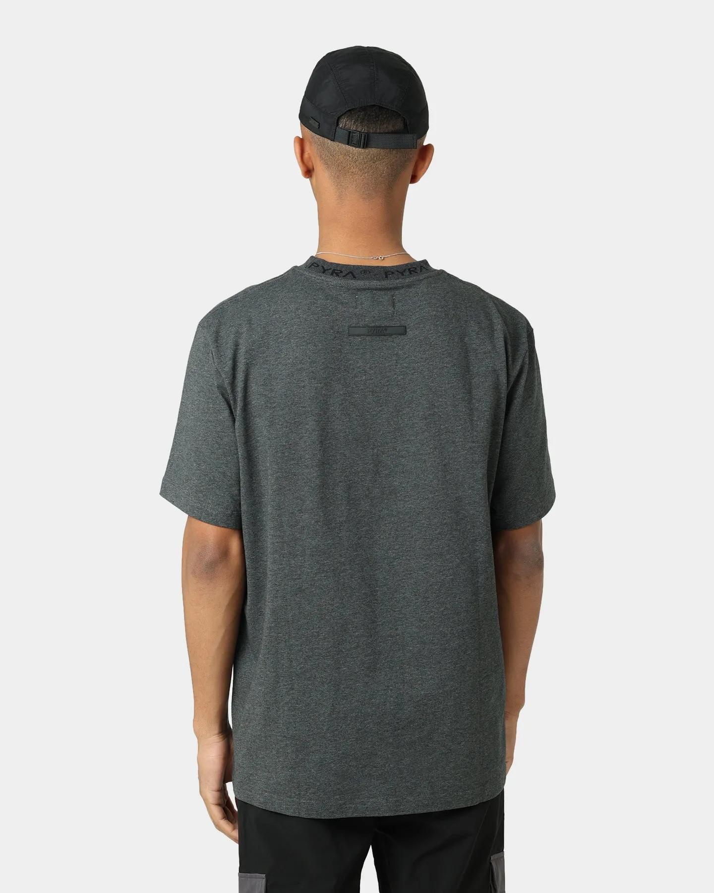 PYRA Jacquard Logo T-Shirt Grey Marle