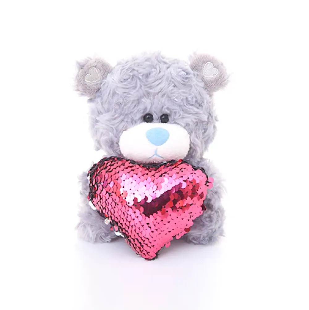 Qbeba Bears with Sequin Heart  6"