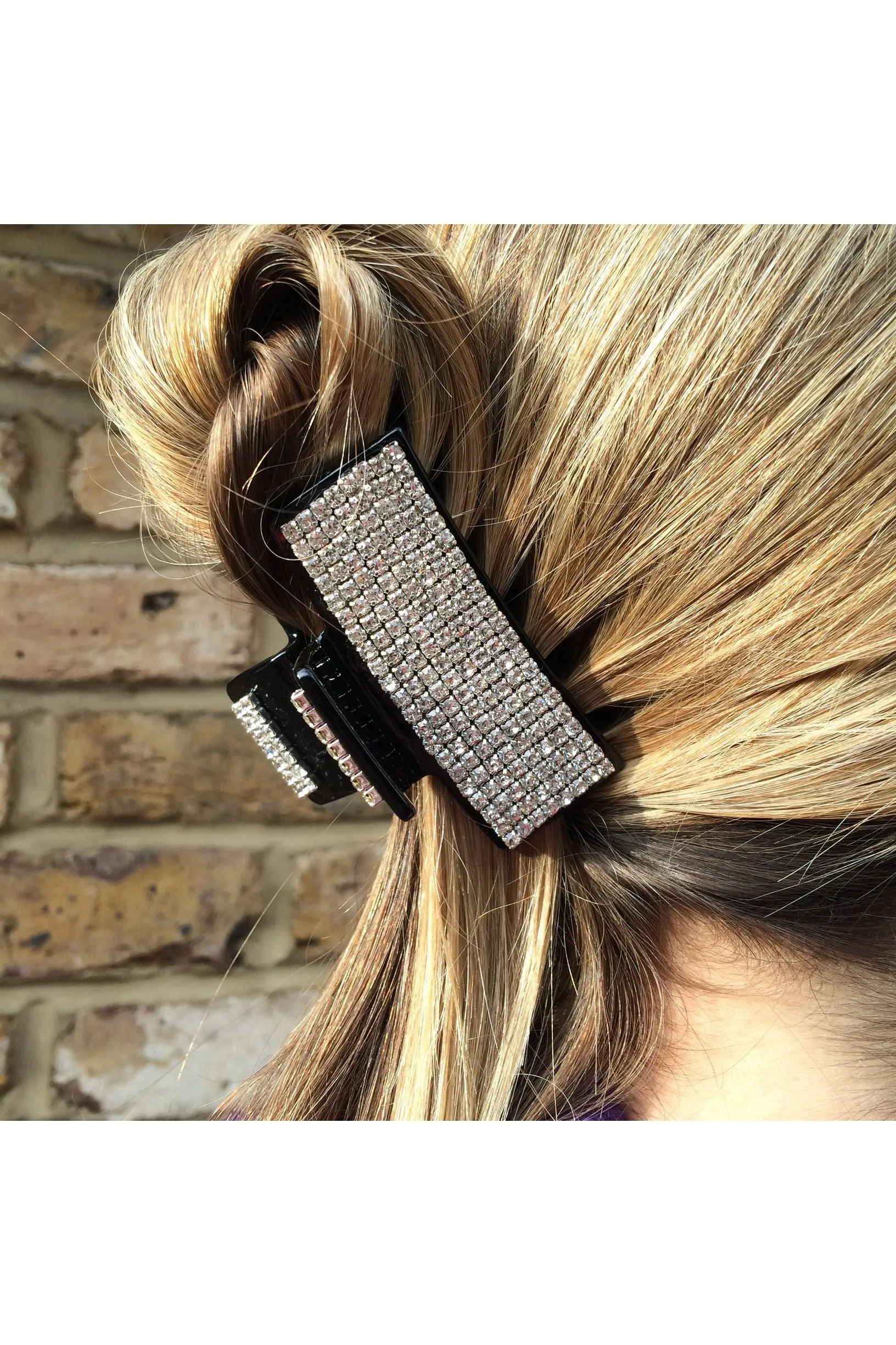 QueenMee Accessories Diamante Hair Clip Claw Medium