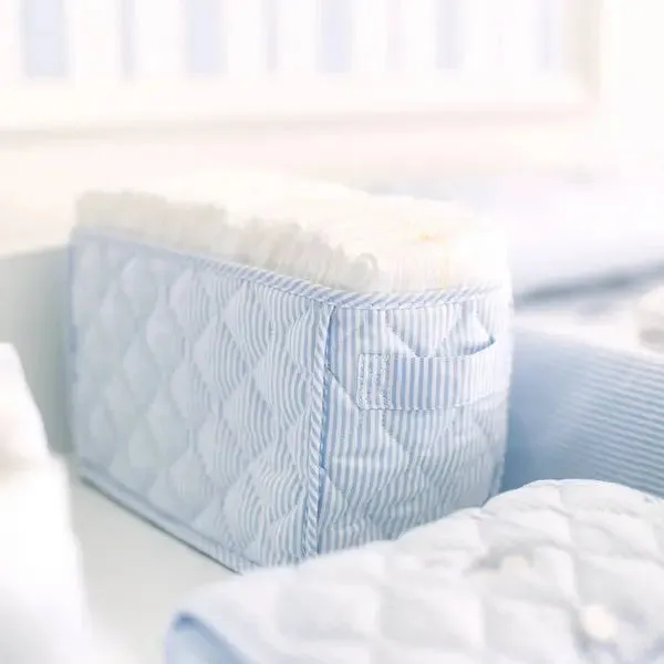 Quilted Nappy Basket - Classic Car