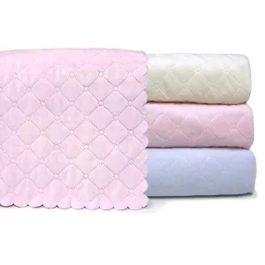 Quilted Plush Scalloped Edge Baby Blanket