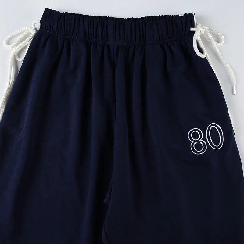 "80" Graphic Wide-Leg Sweatpants
