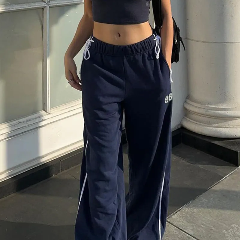 "80" Graphic Wide-Leg Sweatpants