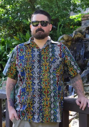 "Final Sale" Desert Gecko Paradise Button-Up Shirt