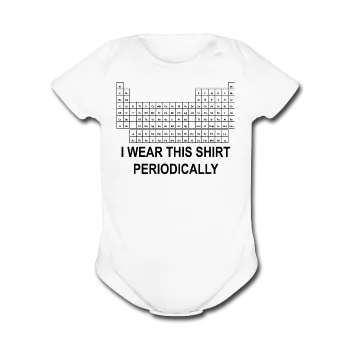 "I Wear this Shirt Periodically" (black) - Baby Short Sleeve One Piece
