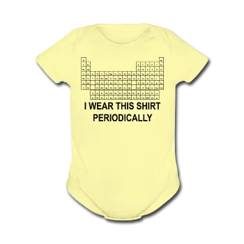 "I Wear this Shirt Periodically" (black) - Baby Short Sleeve One Piece