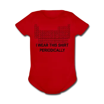 "I Wear this Shirt Periodically" (black) - Baby Short Sleeve One Piece
