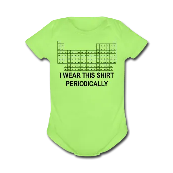 "I Wear this Shirt Periodically" (black) - Baby Short Sleeve One Piece