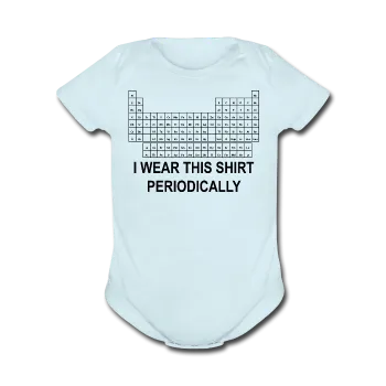 "I Wear this Shirt Periodically" (black) - Baby Short Sleeve One Piece
