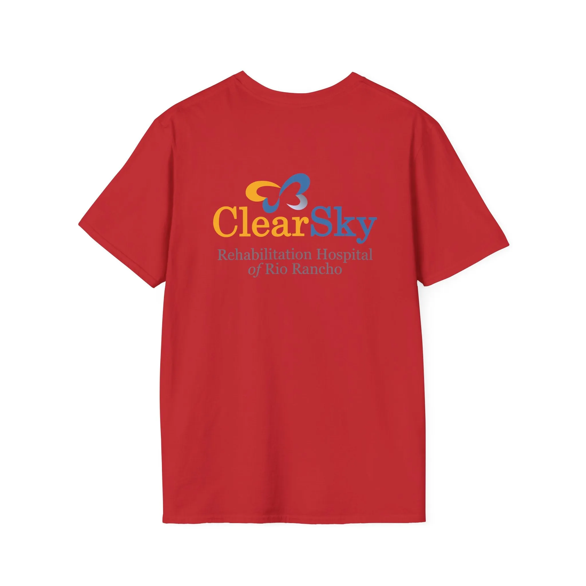 "Personalized" ClearSky Rehabilitation Hospital [Brenda Tryon- Occupational Therapist] [Front/Back Logo] | Unisex Softstyle T-Shirt