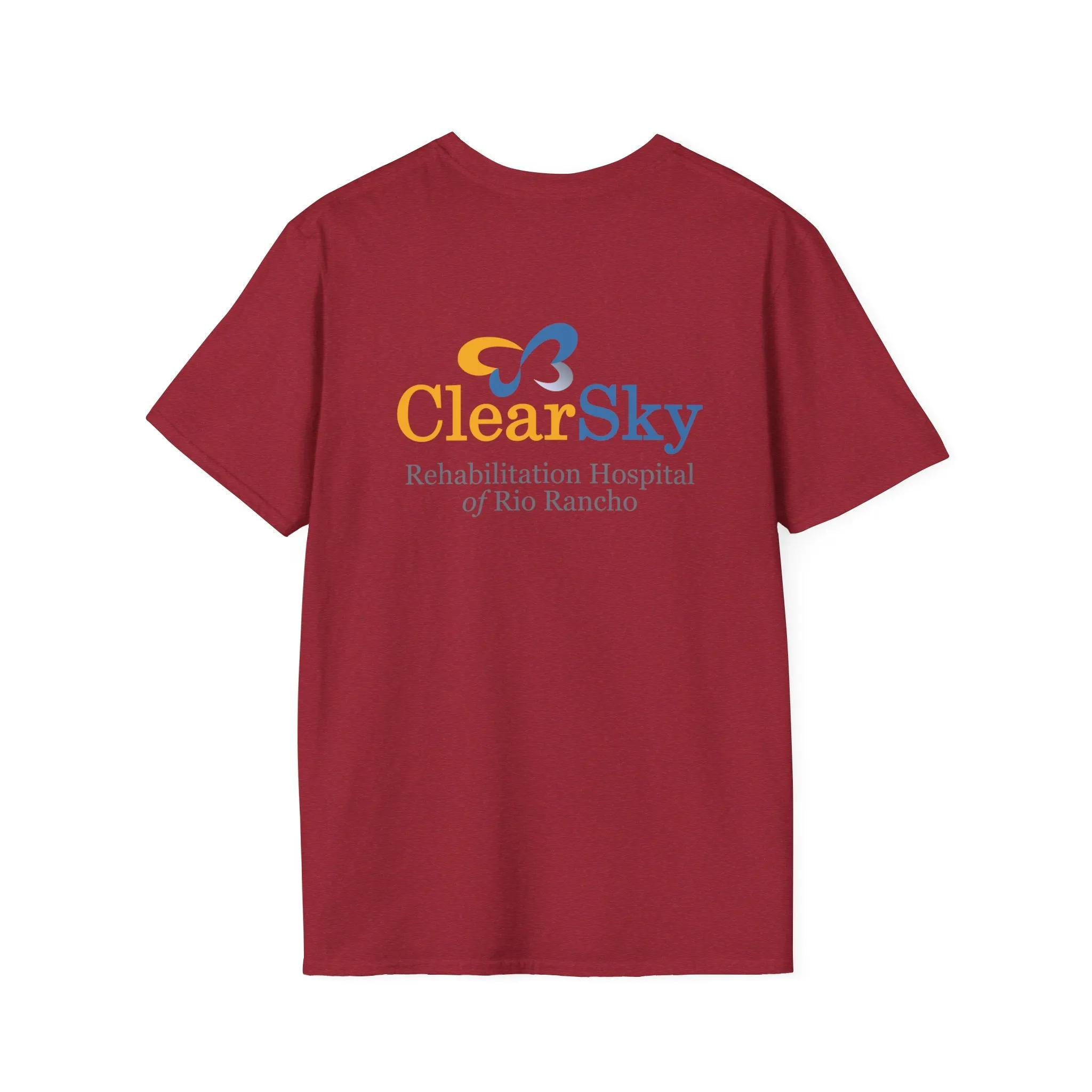 "Personalized" ClearSky Rehabilitation Hospital [Brenda Tryon- Occupational Therapist] [Front/Back Logo] | Unisex Softstyle T-Shirt