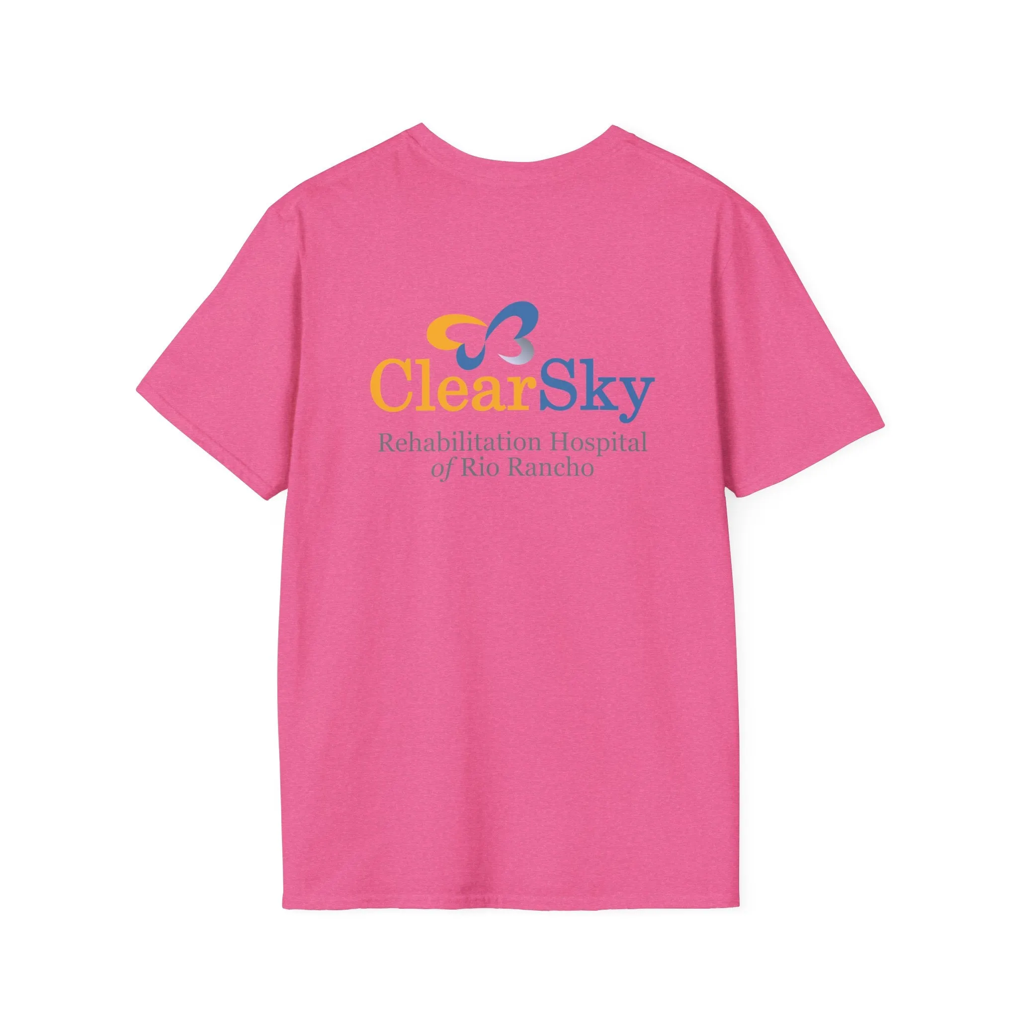 "Personalized" ClearSky Rehabilitation Hospital [Brenda Tryon- Occupational Therapist] [Front/Back Logo] | Unisex Softstyle T-Shirt