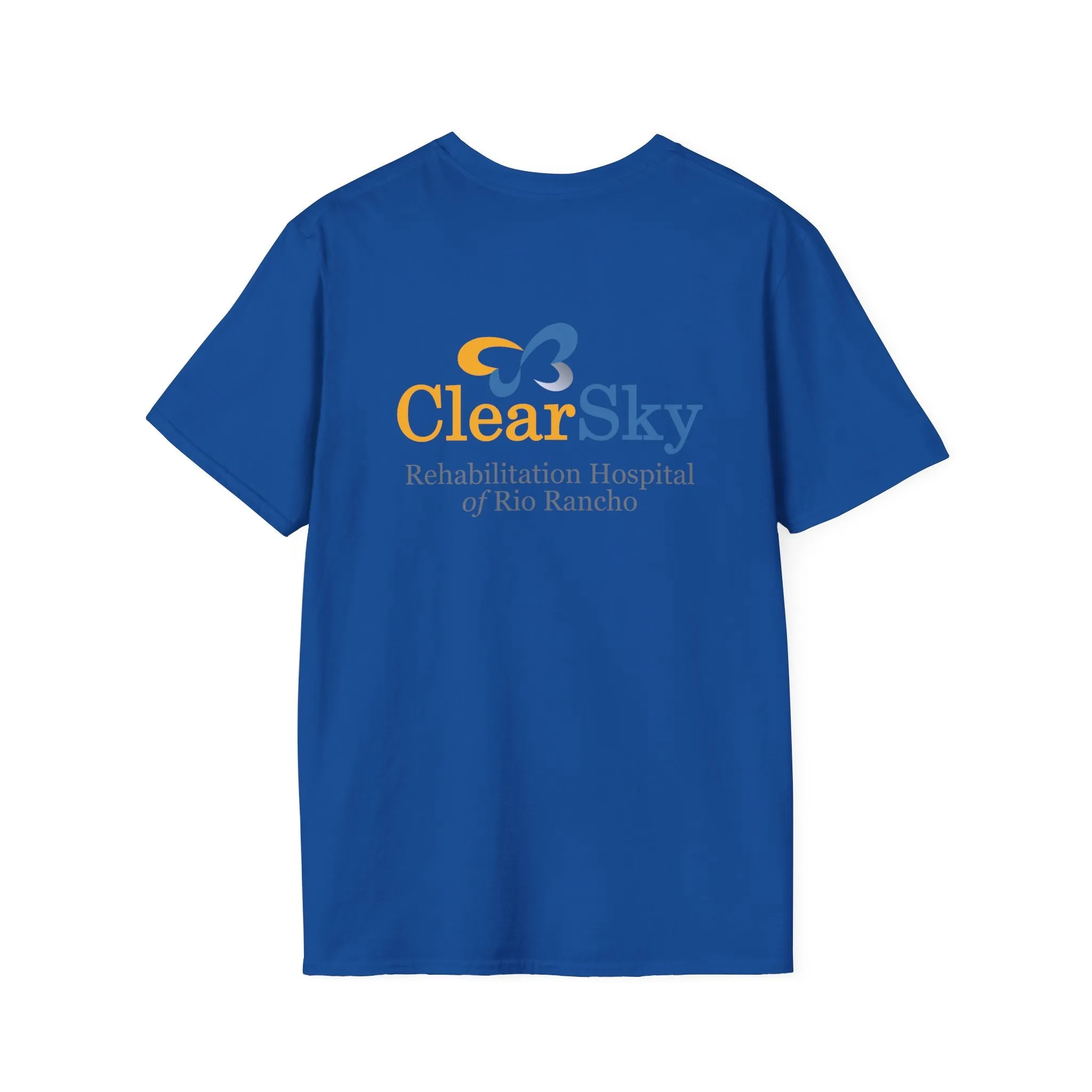 "Personalized" ClearSky Rehabilitation Hospital [Brenda Tryon- Occupational Therapist] [Front/Back Logo] | Unisex Softstyle T-Shirt