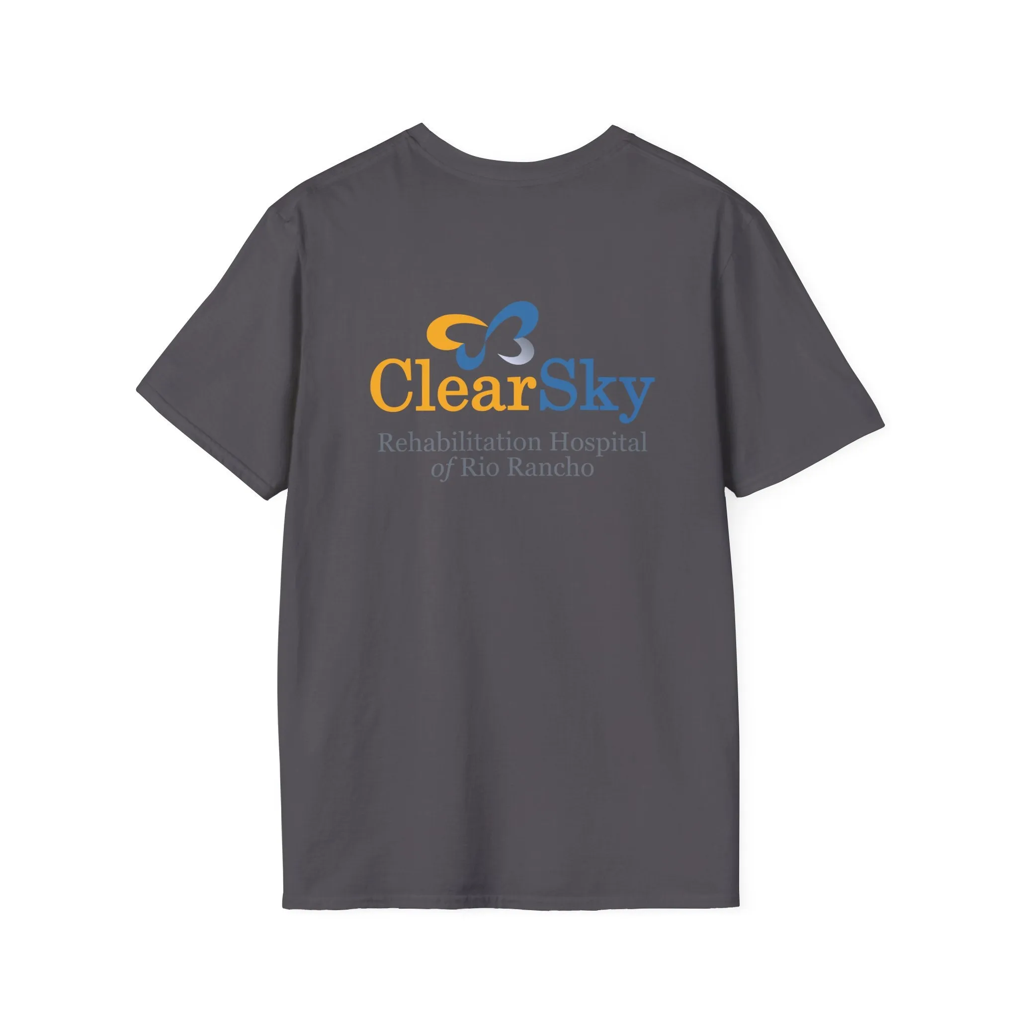 "Personalized" ClearSky Rehabilitation Hospital [Brenda Tryon- Occupational Therapist] [Front/Back Logo] | Unisex Softstyle T-Shirt