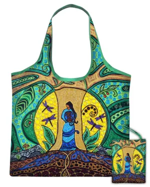 "Strong Earth Woman"  Reusable Shopping Bag by Métis Artist, Leah Dorion
