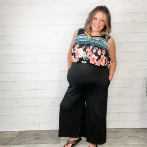 "Sweet Nothings" Sleeveless Floral Jumpsuit