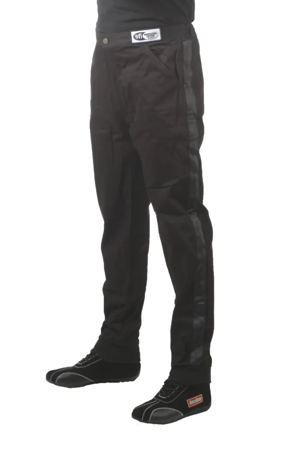 RaceQuip Single Layer Fire Suit Pants - Black - 4XL - 112009