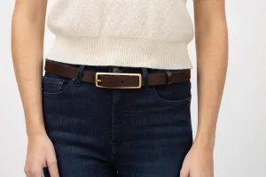 Rag & Bone Small Rebound Texture Belt in Dark Espresso