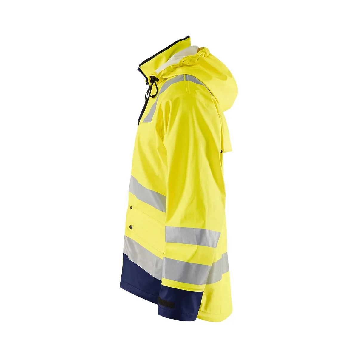 Rain&#x20;Jacket&#x20;Level&#x20;2&#x20;4302&#x20;High&#x20;Vis&#x20;Geel&#x2F;Marine&#x20;-&#x20;Bl&#xE5;kl&#xE4;der