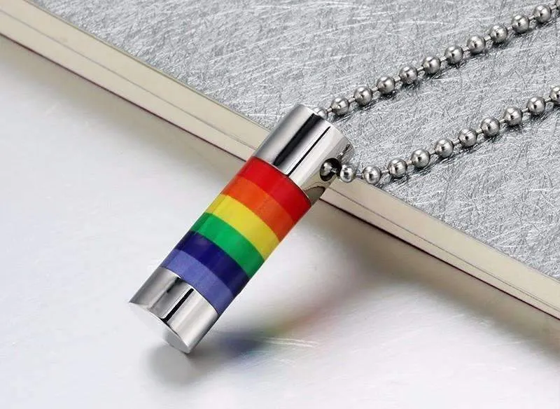 Rainbow Lantern Pendant Necklace