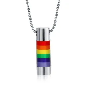Rainbow Lantern Pendant Necklace