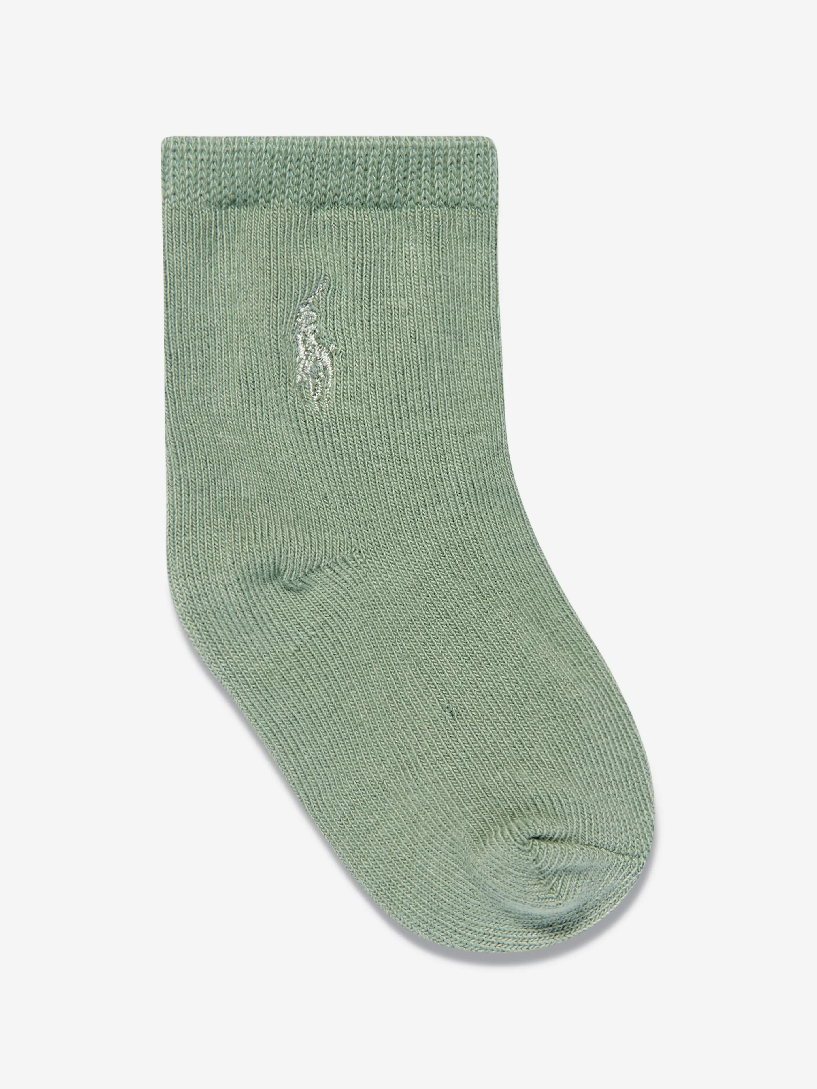Ralph Lauren Baby Boys 3 Pack Bear Socks Set in Multicolour