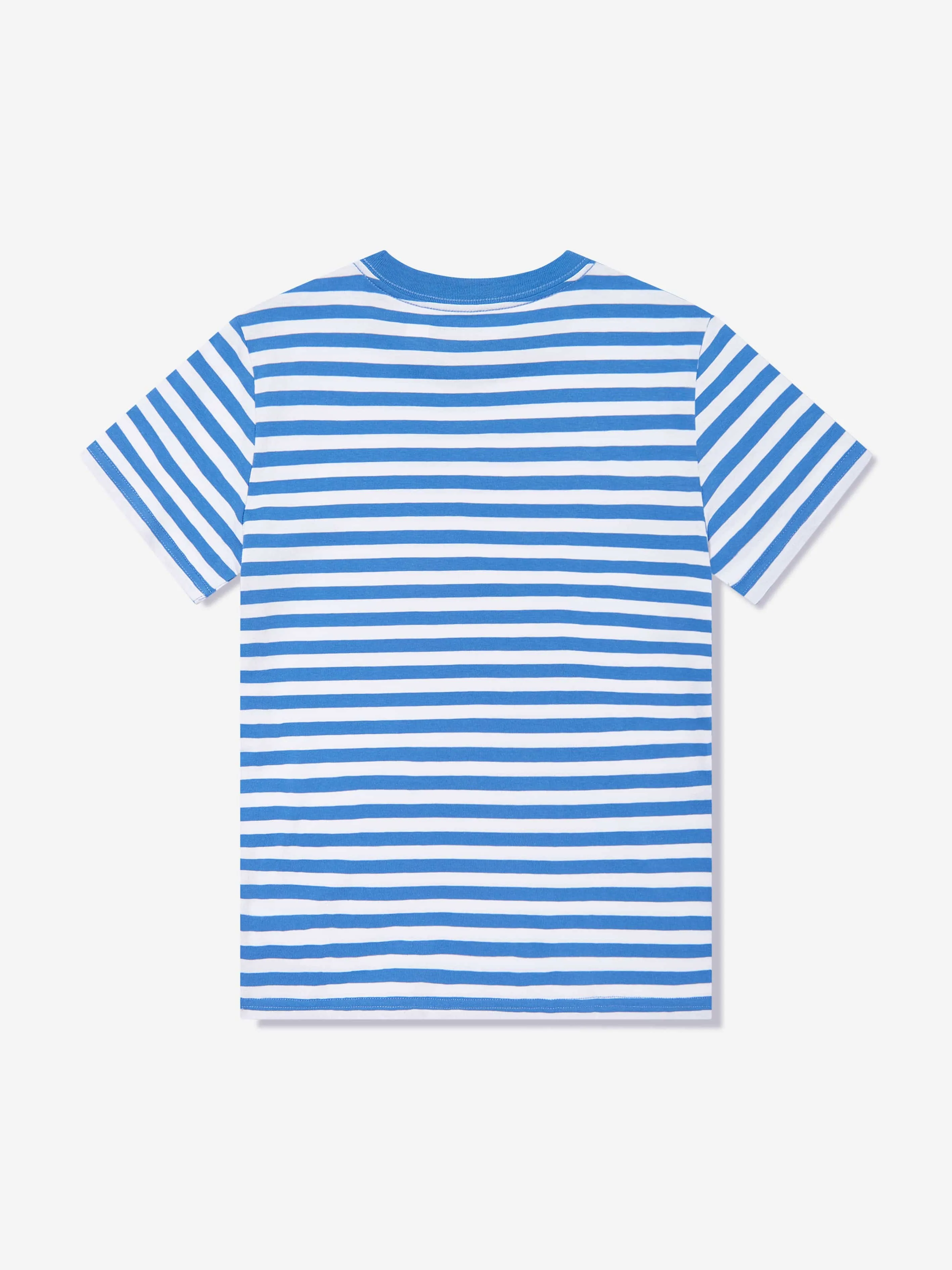 Ralph Lauren Boys Striped Bear T-Shirt in Blue