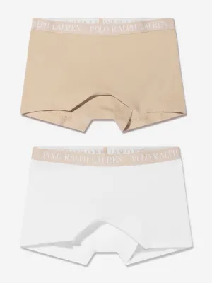 Ralph Lauren Girls 2 Pack Boyshort Set in Cream