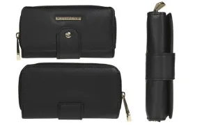 RAMPAGE Trifold Wallet with Front Tab Detailing and Back Zip Pocket