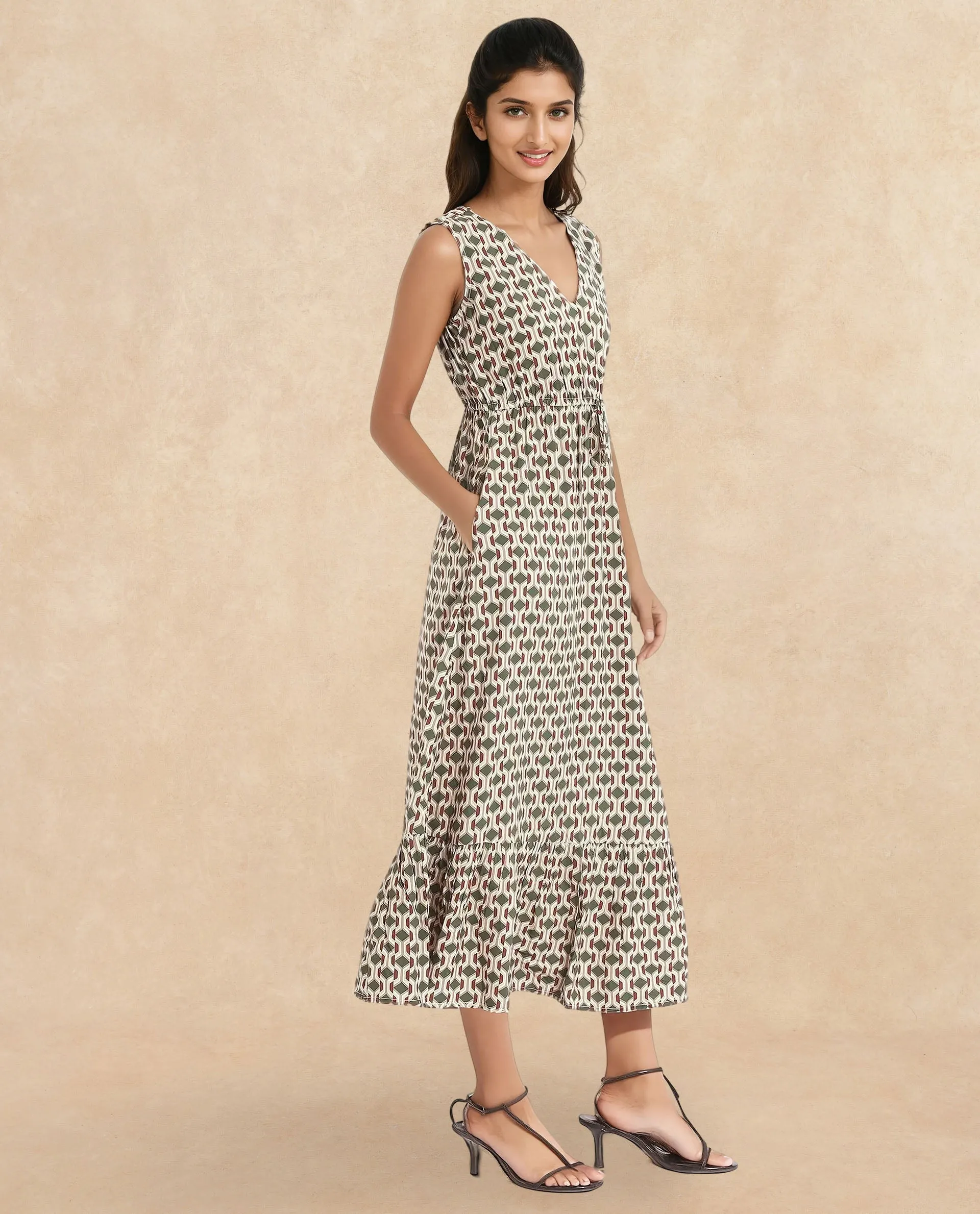 Rareism Women Braytown Multi Printed Dress