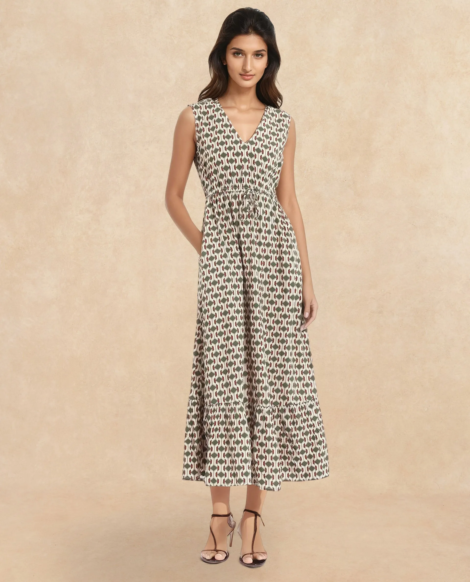 Rareism Women Braytown Multi Printed Dress