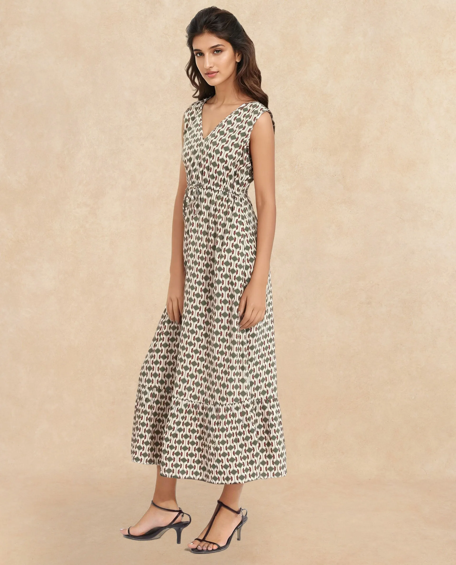 Rareism Women Braytown Multi Printed Dress